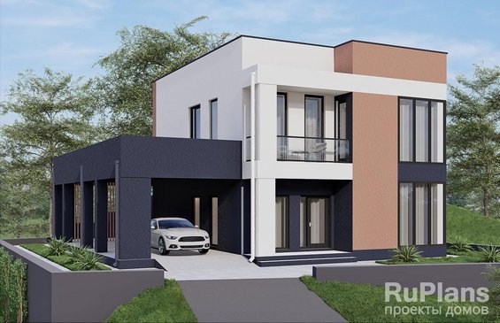 Rg6473 - Двухэтажный дом с террасами, балконом и  четырьмя спальнями