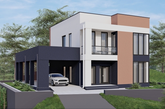 Rg6473 - Двухэтажный дом с террасами, балконом и  четырьмя спальнями