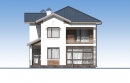 Двухэтажный дом с верандой и балконом Rg6581 Фасад4